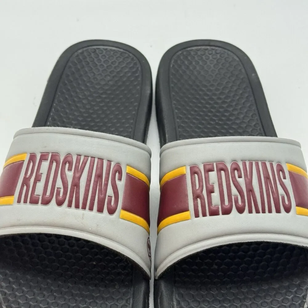 Washington Redskins NFL Football Slides Men's S (7-8) Burgundy Gold Gray Sandals